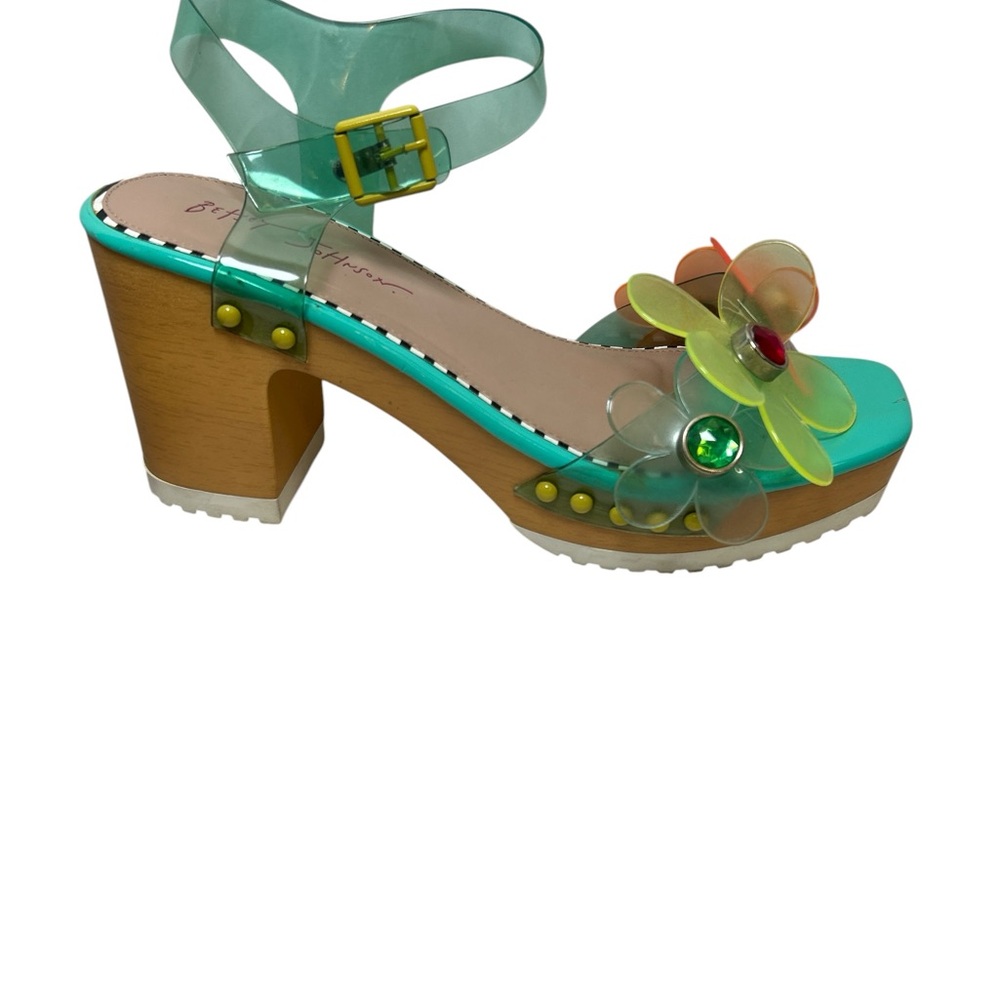 Betsey Johnson flower platform sandals - Picture 2 of 7